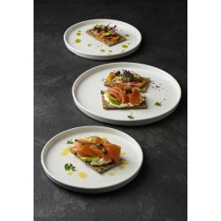 Churchill Isla White Walled Plate 260mm (Pack of 6)