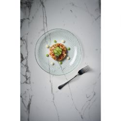 Churchill Isla Glass Clear Organic Glass Plate 225mm (6 Pack)