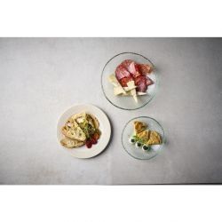 Churchill Isla Glass Clear Organic Glass Plate 225mm (6 Pack)