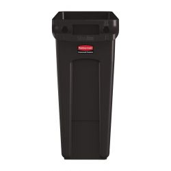 Rubbermaid Slim Jim Bin with Venting Channels Brown 60Ltr