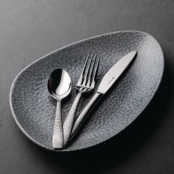 Churchill Studio Prints Raku Triangular Plates Topaz Blue 356mm (6 Pack)