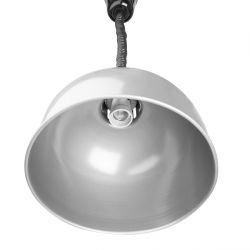 Buffalo Retractable Dome Heat Lamp Silver 2.5kW