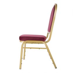 Bolero Regal Banquet Chairs Claret (4 pack)