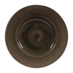 Churchill Stonecast Patina Profile Wide Rim Bowls Iron Black 280mm (12 Pack)