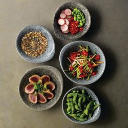 Churchill Raku Round Dish Quartz Black 185mm (Pack of 12)