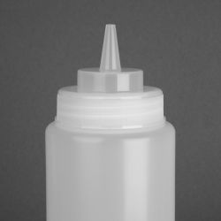 Vogue Clear Wide Neck Squeeze Sauce Bottle 32oz