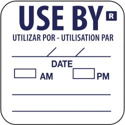 Hygiplas Removable Use By Labels (1000 pack)