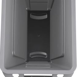 Rubbermaid Slim Jim Container with Venting Channels Grey 60Ltr