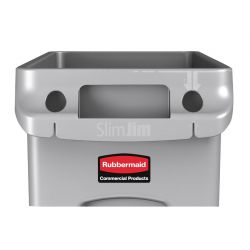 Rubbermaid Slim Jim Bin with Venting Channels Grey 87Ltr