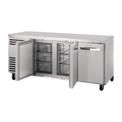 True 3 Door 1/1 GN Counter Freezer TCF1/3-CL-SS-DL-DR-DR