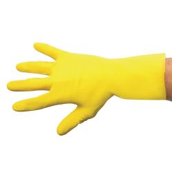 MAPA Vital 124 Liquid-Proof Light-Duty Janitorial Gloves Yellow