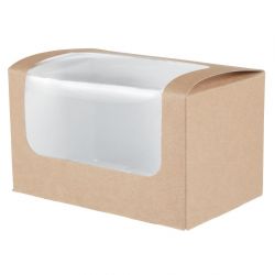 Fiesta Recyclable Bloomer Box with PET Window 70x125mm (500 pack)