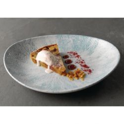 Churchill Stone Oval Coupe Plates Aquamarine 270 x 229mm (12 Pack)