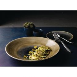 Churchill Stonecast Aqueous Deep Coupe Plates Bayou Taupe 255mm (12 Pack)