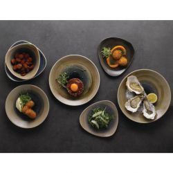 Churchill Stonecast Aqueous Triangular Bowls Bayou Taupe 13oz 185mm (12 Pack)