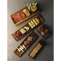 Churchill Alchemy Wood Single Handled Boards 177 x 142mm (4 Pack)