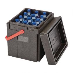 Cambro Cam GoBox Tall Beverage Box Insulated Drinks Carrier With Strap 35Ltr