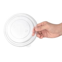 Fiesta Recyclable PET Round Salad Bowl Lids (300 Pack)