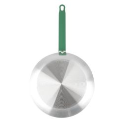 Hygiplas Aluminium Non-Stick Teflon Platinum Plus Frying Pan with Green Handle 28cm