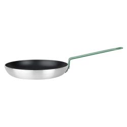 Hygiplas Aluminium Non-Stick Teflon Platinum Plus Frying Pan with Green Handle 28cm