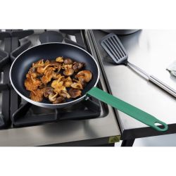 Hygiplas Aluminium Non-Stick Teflon Platinum Plus Frying Pan with Green Handle 28cm