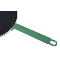 Hygiplas Aluminium Non-Stick Teflon Platinum Plus Frying Pan with Green Handle 28cm