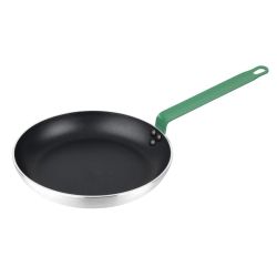 Hygiplas Aluminium Non-Stick Teflon Platinum Plus Frying Pan with Green Handle 28cm