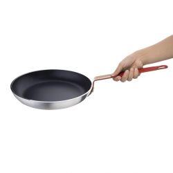 Hygiplas Non-Stick Teflon Aluminium Platinum Plus Frying Pan with Red Handle 280mm