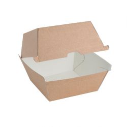 Fiesta Compostable Kraft Burger Boxes