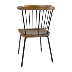 Bolero Scandi Side Chairs Black (2 pack)