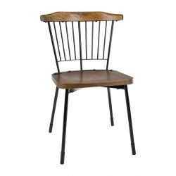 Bolero Scandi Side Chairs Black (2 pack)