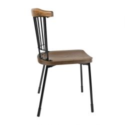 Bolero Scandi Side Chairs Black (2 pack)