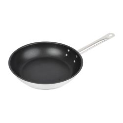Vogue Stainless Steel Non-Stick Teflon Platinum Plus Frying Pan 24cm
