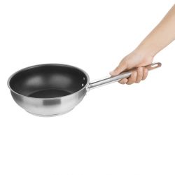 Vogue Stainless Steel Non-Stick Teflon Platinum Plus Saut Pan 20cm