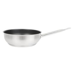 Vogue Stainless Steel Non-Stick Teflon Platinum Plus Saut Pan 24cm