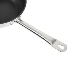 Vogue Stainless Steel Non-Stick Teflon Platinum Plus Saut Pan 24cm