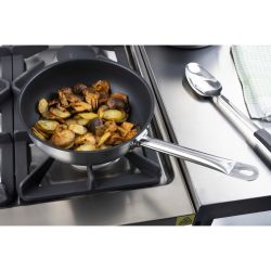 Vogue Stainless Steel Non-Stick Teflon Platinum Plus Saut Pan 24cm
