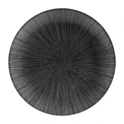 Churchill Studio Prints Agano Coupe Plates Black 217mm (12 Pack)
