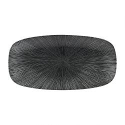 Churchill Studio Prints Agano Oblong Chefs Plates Black 355x 189mm (6 Pack)