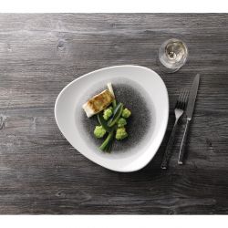 Churchill Studio Prints Raku Triangle Plates Quartz Black 265mm (12 Pack)