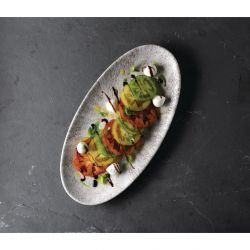 Churchill Studio Prints Stone Chefs Plates Agate Grey 347 x 173mm (Pack of 6)