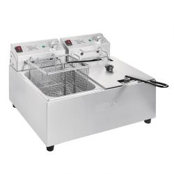 Buffalo Twin Tank Twin Basket 2x5Ltr Countertop Fryer with Timers 2x2.8kW