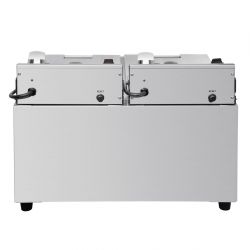 Buffalo Twin Tank Twin Basket 2x8Ltr Countertop Fryer with Timers 2x2.9kW