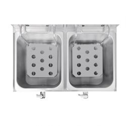Buffalo Twin Tank Twin Basket 2x8Ltr Countertop Fryer with Timers 2x2.9kW