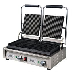 Buffalo Double Ribbed Contact Grill