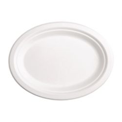 Fiesta Compostable Bagasse Oval Plates (Pack of 50)