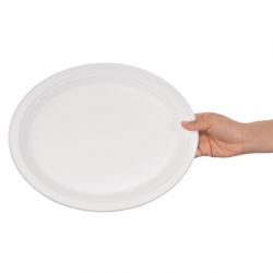 Fiesta Compostable Bagasse Oval Plates (Pack of 50)