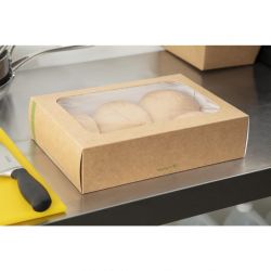 Vegware Compostable Sandwich Platters Box with Insert and Lid (50 Pack)