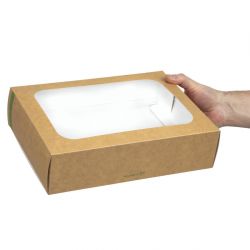 Vegware Compostable Sandwich Platters Box with Insert and Lid (50 Pack)