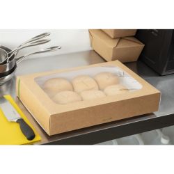 Vegware Compostable Sandwich Platters With Lid Large (25 Pack)